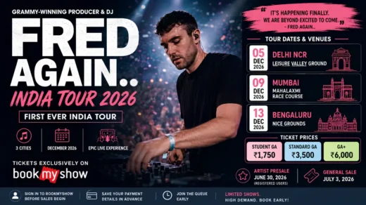 Fred again india tour tickets 2026