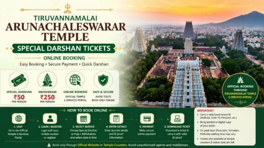 Tiruvannamalai temple special darshan tickets online booking