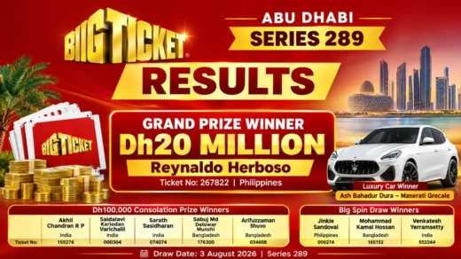 Big Ticket Abu Dhabi Series 289 Results